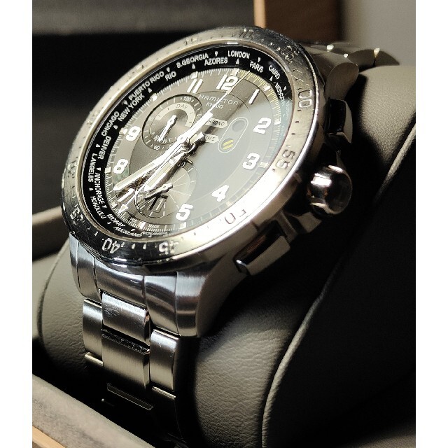 Hamilton - 定価18万円 ハミルトン カーキ ワールドタイマー クロノ