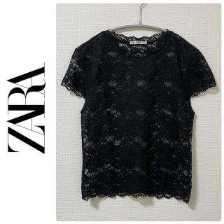 ザラ(ZARA)のZARA ザラ　総レースブラウス　カットソー　ブラウス(シャツ/ブラウス(半袖/袖なし))