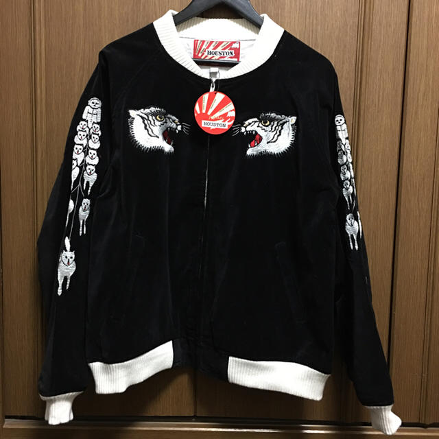 Houston スカジャン(HOUSTON スカジャン ベロア 別珍 龍 虎 Houston スカジャン(HOUSTON スカジャン ベロア 別珍 龍 虎