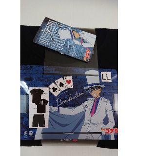 新品 名探偵コナン 怪盗キッド 上下セット セットアップ ＬＬ 黒 半袖(Tシャツ/カットソー(半袖/袖なし))