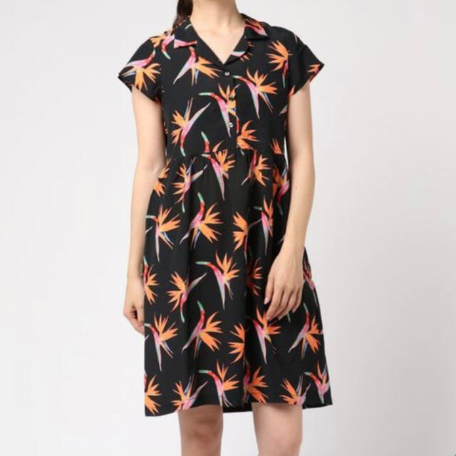 Aloha Blossom アロハブロッサム ワンピース シャツ ドレス極楽鳥花２０６８０円状態