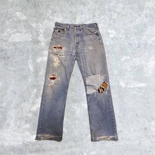 リーバイス(Levi's)のY2K Levi's / リーバイス501 クラッシュ ストレート デニムパンツ(デニム/ジーンズ)