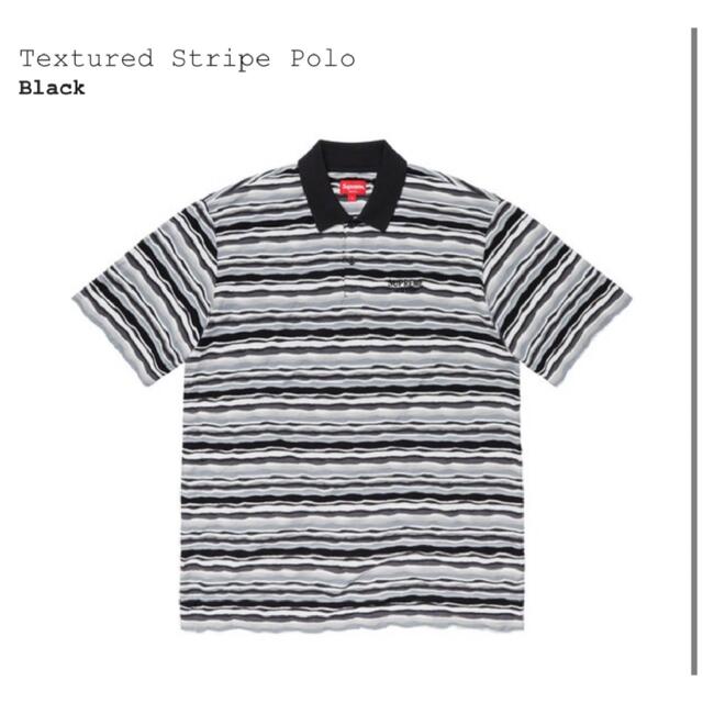 Supreme(シュプリーム)のsupreme Textured Stripe Polo black L メンズのトップス(ポロシャツ)の商品写真