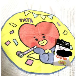 ビーティーイシビル(BT21)の最終価格　しまむら　bt21 TATA ハンドタオル　タオルハンカチ　ハンカチ(K-POP/アジア)