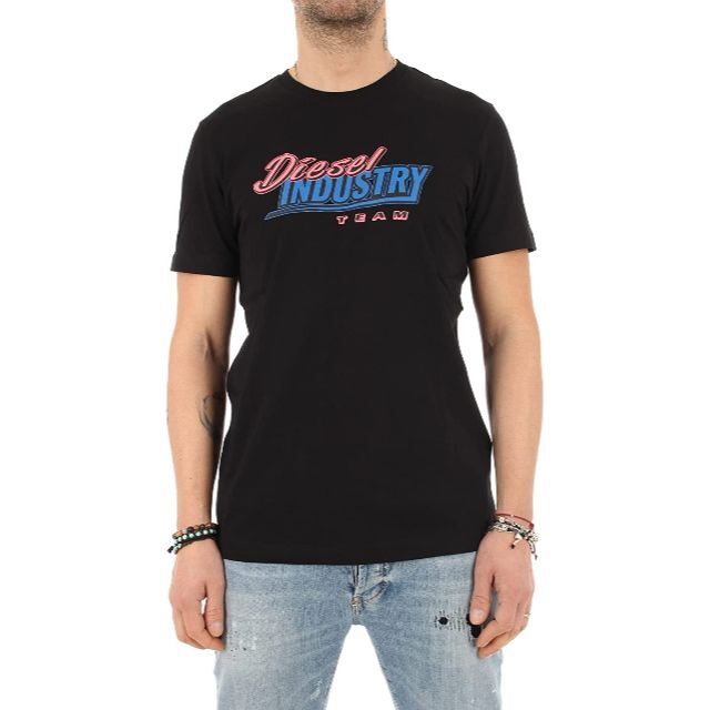 【新品未使用】 DIESEL ディーゼル Tシャツ ブラック プリント Lサイズ