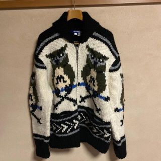 ジュンヤワタナベコムデギャルソン(JUNYA WATANABE COMME des GARCONS)の希少 美品　ジュンヤワタナベ　カウチンジャケット　フクロウ柄　コムデギャルソン(その他)