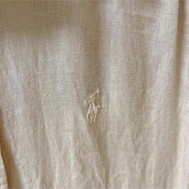 POLO RALPH LAUREN(ポロラルフローレン)のラルフローレン　リネンシャツ　ベージュ レディースのトップス(シャツ/ブラウス(長袖/七分))の商品写真