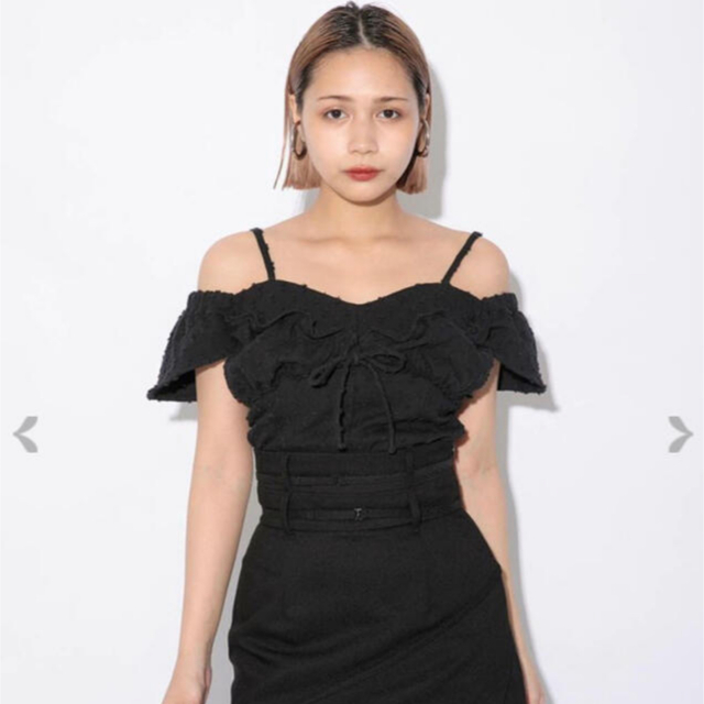 melt the lady strap blouse black