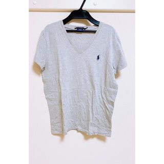 ラルフローレン(Ralph Lauren)の【美品】ラルフローレン Tシャツ レディース グレー(Tシャツ(半袖/袖なし))