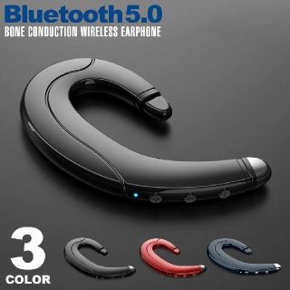 Bluetooth5.0 耳掛け型骨伝導ワイヤレスイヤホン(ヘッドフォン/イヤフォン)