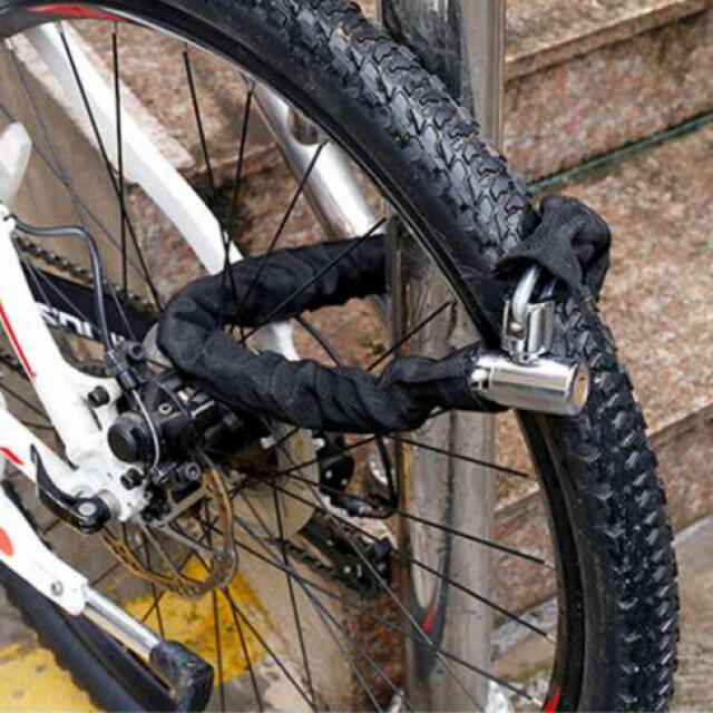 チェーンロック 自転車 バイク カギ 盗難防止 切断対抗 頑丈丈夫 黒ブラックの通販 by れい's shop|ラクマ チェーンロック 自転車 バイク カギ 盗難防止 切断対抗 頑丈丈夫 黒ブラックの通販 by れい's shop|ラクマ