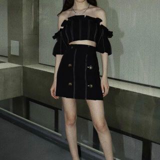 ‬ ‬MELTTHELADY stitch stripe skirt ‪‪❤︎‬(ミニスカート)