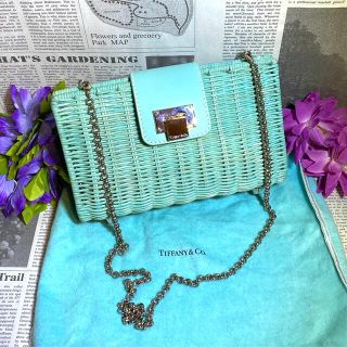 ティファニー(Tiffany & Co.)の✨美品✨ ティファニー ラタン カゴバッグ ショルダーバッグ 2WAY(かごバッグ/ストローバッグ)