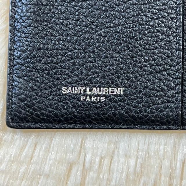 Saint Laurent(サンローラン)の【希少】サンローランパリ 長財布 サックドジュール YSLロゴ ブラック シボ革 メンズのファッション小物(長財布)の商品写真