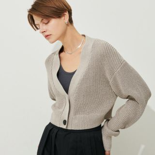 ザラ(ZARA)のNORC 片畦ニットクロップドカーディガン(カーディガン)