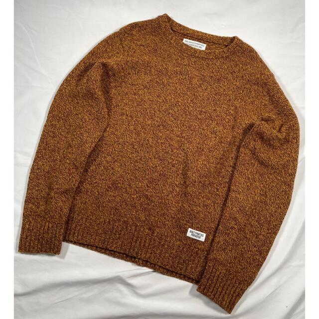 ワコマリアCLASSIC CREW NECK SWEATER ブラウンL