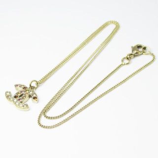 CHANEL - CHANEL シャネル CCマーク ネックレス マルチ石 GP 43cmの