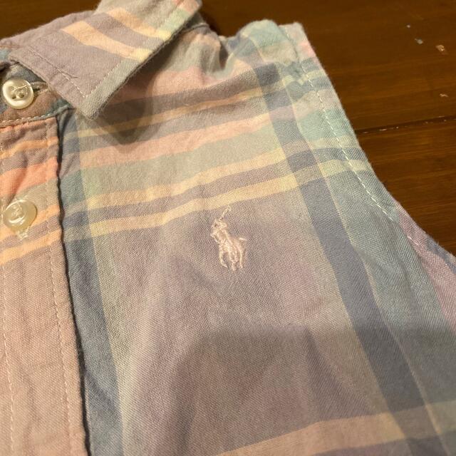 Ralph Lauren(ラルフローレン)のベビー　ラルフローレン チェック柄ノースリーブワンピース キッズ/ベビー/マタニティのベビー服(~85cm)(ワンピース)の商品写真