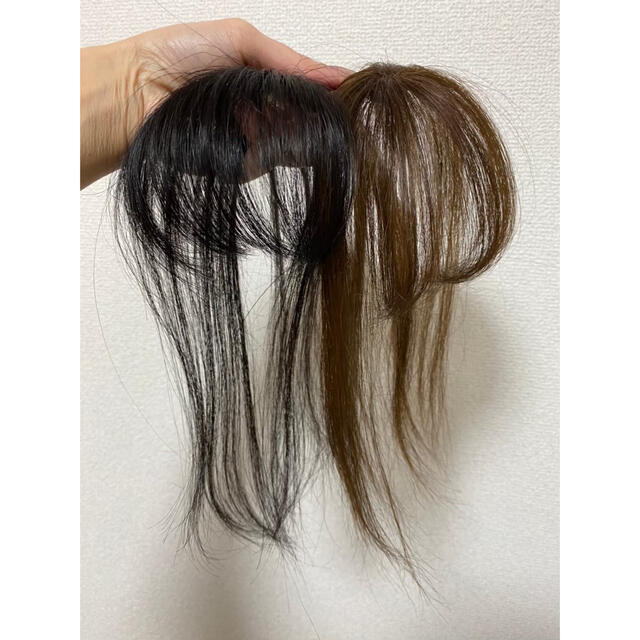 人毛100%】自然な黒髪シースルーバンク3Ⅾ前髪ウィッグナチュラルブラックの通販 by LUCKY☆YOU 人毛100%ハンドメイド エアリーな前髪ウィッグ 自然な黒髪の色合い