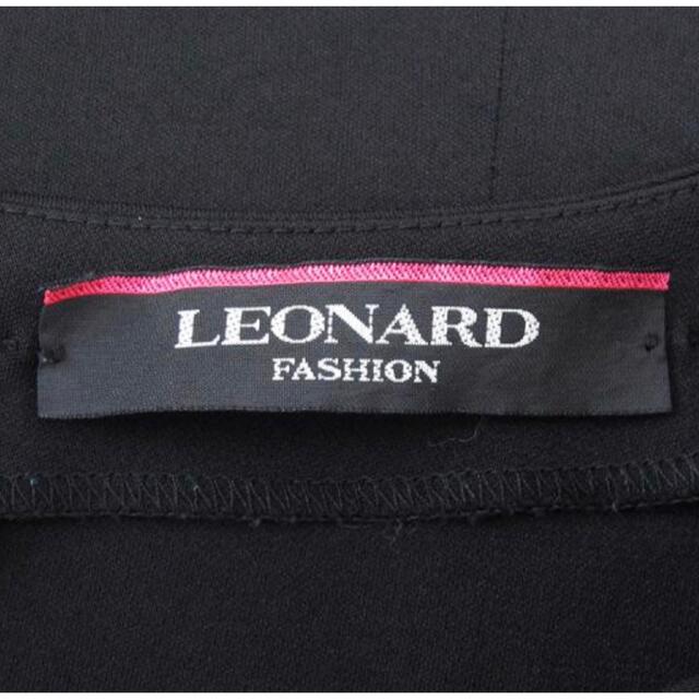 LEONARD(レオナール)のLEONARD レオナール 半袖 ワンピース SIZE 38 ブラック レディースのワンピース(ひざ丈ワンピース)の商品写真