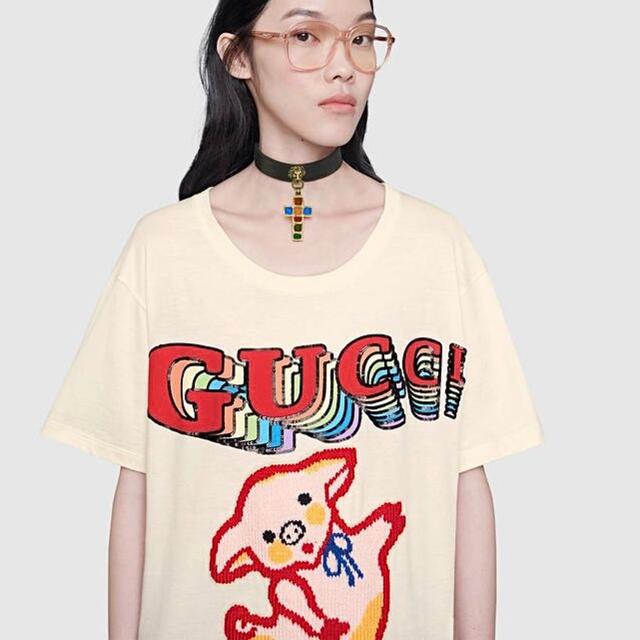 【 未使用、箱付き 】GUCCI / 子ブタ刺繍 半袖 Tシャツ | フリマアプリ ラクマ