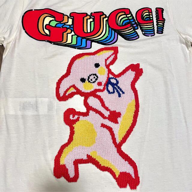 【 未使用、箱付き 】GUCCI ／ 子ブタ刺繍 半袖 Tシャツ