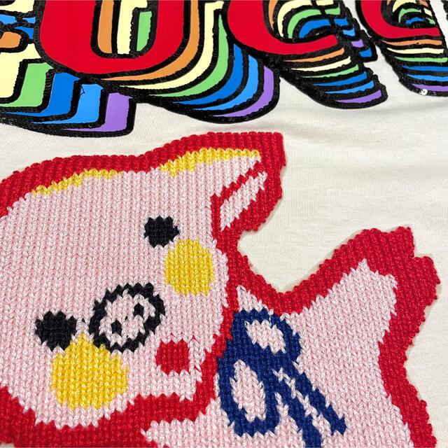 【 未使用、箱付き 】GUCCI ／ 子ブタ刺繍 半袖 Tシャツ