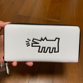 コーチ(COACH)の87107 コーチ　長財布　白×キースヘリングコラボ(長財布)