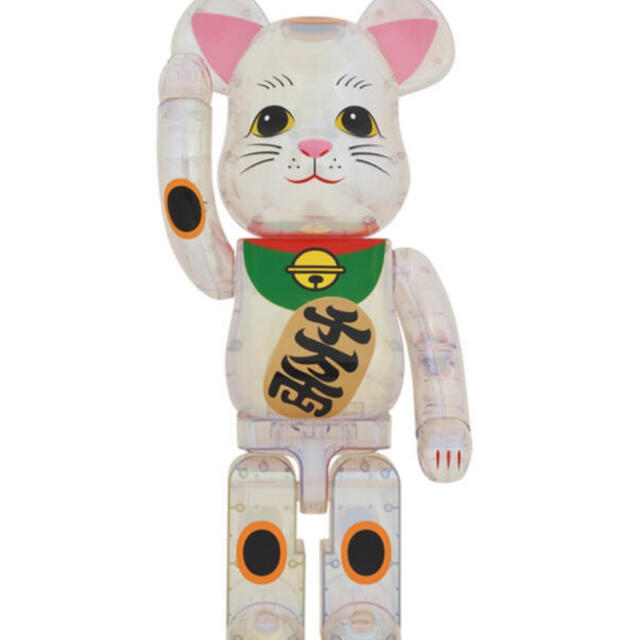 BE@RBRICK 招き猫 透明メッキ 1000%ハンドメイド