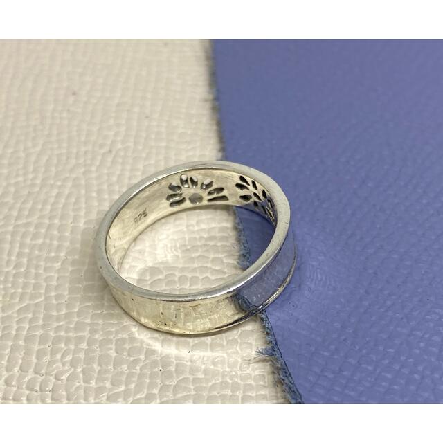 シルバー925リング　silver925平打ち透かし　スターリング　銀指輪　6ざ メンズのアクセサリー(リング(指輪))の商品写真