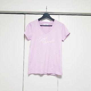 アズールバイマウジー(AZUL by moussy)の新品 AZULbymoussy Vネック ライトパープル ピンク Tシャツ M(Tシャツ(半袖/袖なし))