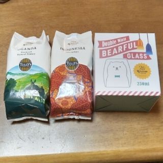 タリーズコーヒー(TULLY'S COFFEE)のタリーズ25th　コーヒー豆とグラスセット(ノベルティグッズ)