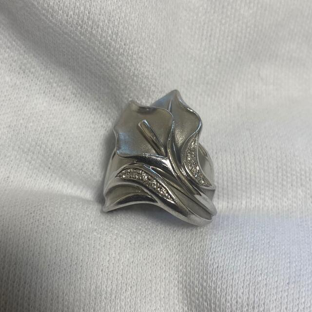 天然ダイヤモンド付き pt900デザインリング 【逸品】 36400円 www