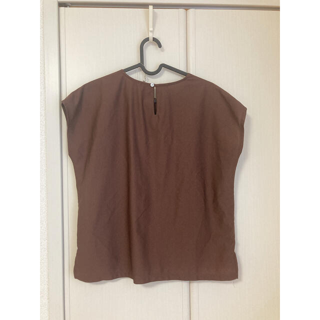【送料込】大人シック　ブラウントップス レディースのトップス(Tシャツ(半袖/袖なし))の商品写真