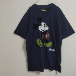 ディズニー(Disney)のDisny　ミッキーマウス　フェルト　プリント　パッチワーク Tシャツ(Tシャツ/カットソー(半袖/袖なし))