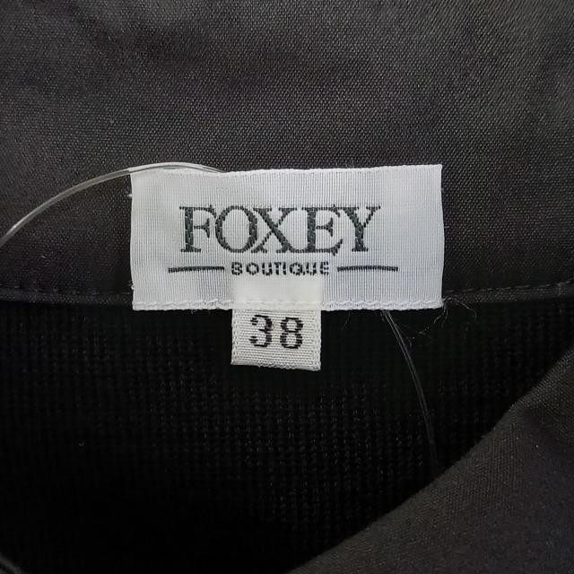 FOXEY(フォクシー)のフォクシー 長袖カットソー サイズ38 M 黒 レディースのトップス(カットソー(長袖/七分))の商品写真