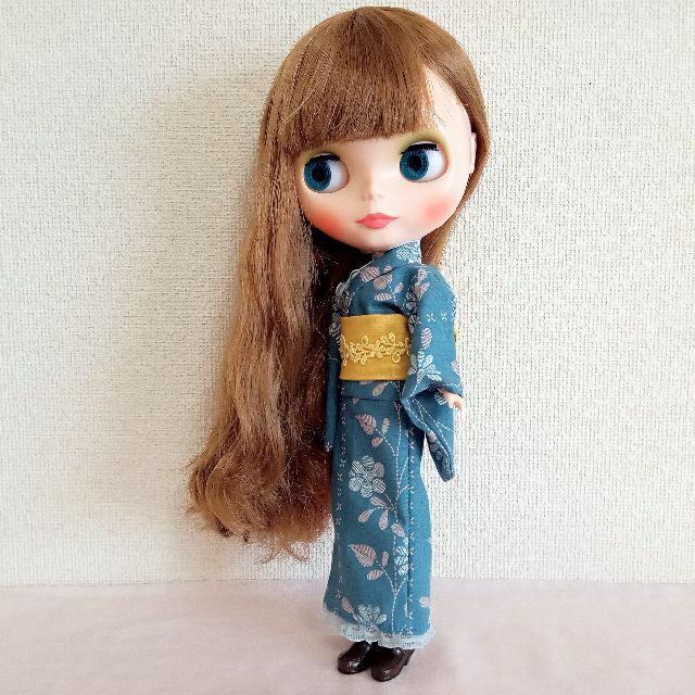 ハンドメイド「花柄のモダン着物セット（浴衣）」ネオブライス・リカちゃんの服