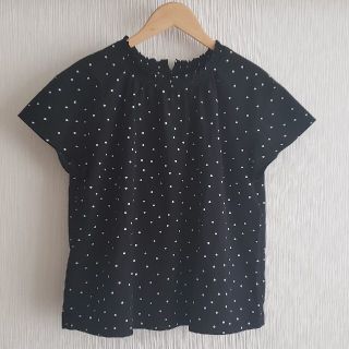 ユナイテッドアローズグリーンレーベルリラクシング(UNITED ARROWS green label relaxing)の【美品】　ドット柄　半袖ブラウス(シャツ/ブラウス(半袖/袖なし))