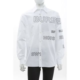 バーバリー(BURBERRY)の新品 BURBERRY バーバリー 長袖 襟 シャツ Mサイズ ホワイト(シャツ)