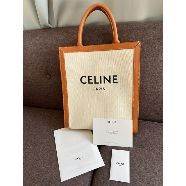 celine - 【CELINE】VERTICAL CABAS キャンバスバッグ SMALL