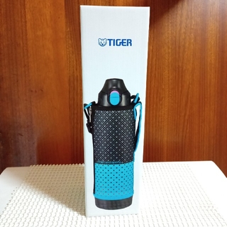 タイガー(TIGER)の【新品未使用/高性能温冷保温性】1.0L ブラックドット 2WAY タイガー水筒(弁当用品)