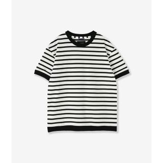 ジュンハシモト(junhashimoto)のジュンハシモトCU18STRIPE CREW NECK新品5(Tシャツ/カットソー(半袖/袖なし))