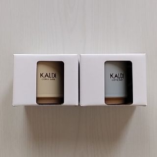 カルディ(KALDI)のカルディ オンライン限定 スタッキングマグカップ ２色(グラス/カップ)