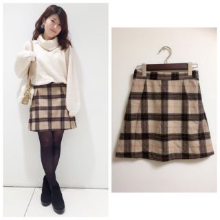 フーズフーチコ(who's who Chico)のcheck box skirt＊(ミニスカート)