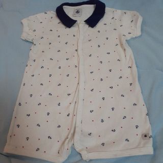 プチバトー(PETIT BATEAU)のプチバトーPetit bateau 12m/74cm ロンパース(ロンパース)