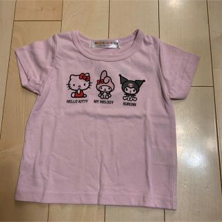 サンリオ(サンリオ)の新品　サンリオ　キティー　マイメロ　クロミ　Tシャツ　ピンク　80(Ｔシャツ)