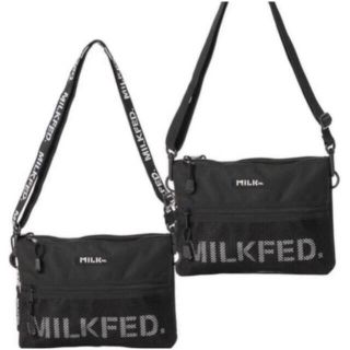 ミルクフェド(MILKFED.)のMILKFED. ミルクフェド　ショルダーバッグ  ブラック(ショルダーバッグ)