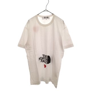 コムデギャルソン(COMME des GARCONS)のCOMME des GARCONS コムデギャルソン 20SS ×THE NORTH FACE ノースフェイス フロントロゴ 半袖 Tシャツ カットソー AE-T202 ホワイト(Tシャツ/カットソー(半袖/袖なし))