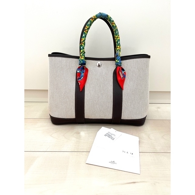 人気 Hermes エルメス ガーデンパーティ キャンパス tpm - トート