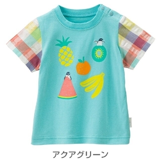 コンビミニ(Combi mini)の新品　Tシャツ　アクアグリーン　80(Ｔシャツ)